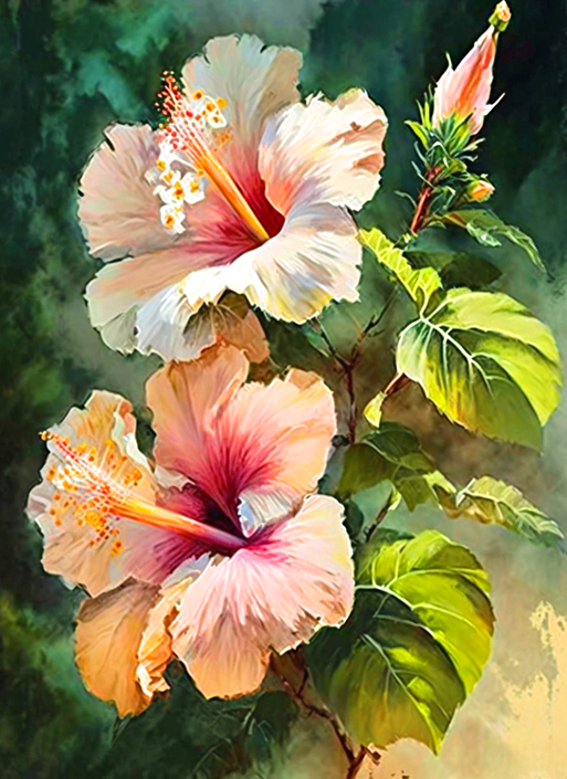 DIAMOND PAINTING - Hibiskus