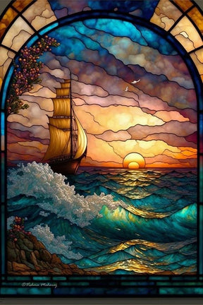 DIAMOND PAINTING -Segelboot auf See