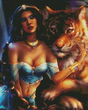 DIAMOND PAINTING - Tiger Und Sch?nheit