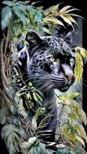 DIAMOND PAINTING -schwarzer Puma