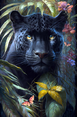 DIAMOND PAINTING -schwarzer Puma