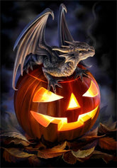 DIAMOND PAINTING -Halloween und Drache