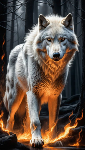 DIAMOND PAINTING -  wolf