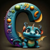 DIAMOND PAINTING -ALPHABET-DRACHE