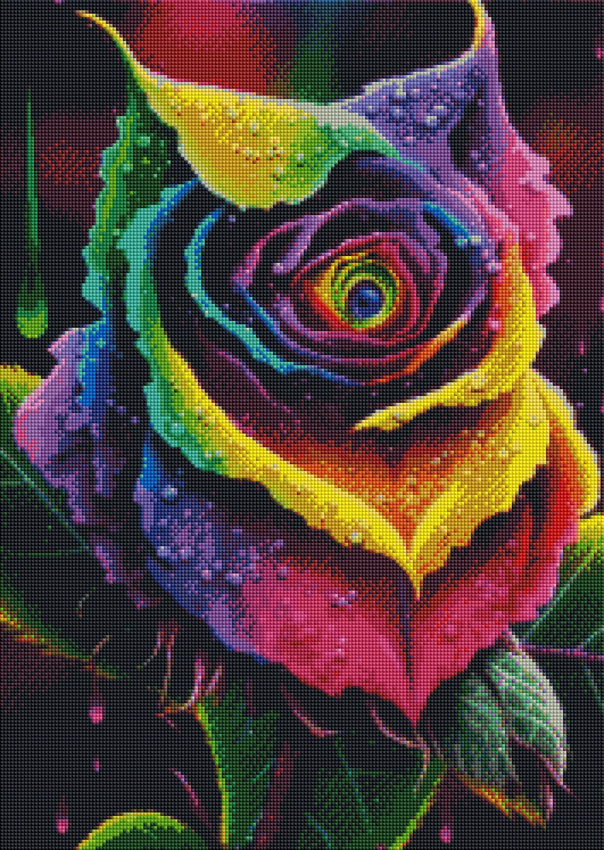 DIAMOND PAINTING -REGENBOGENROSE