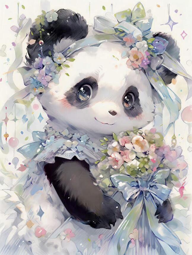 DIAMOND PAINTING - Panda-Schwester