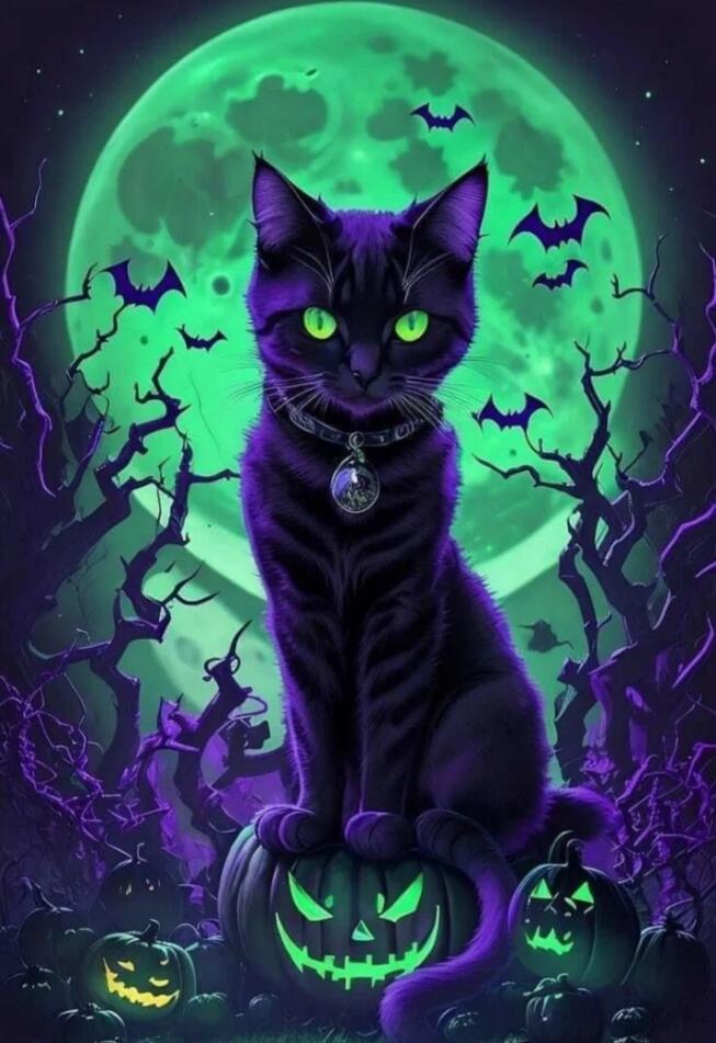 DIAMOND PAINTING -Halloween-Katze