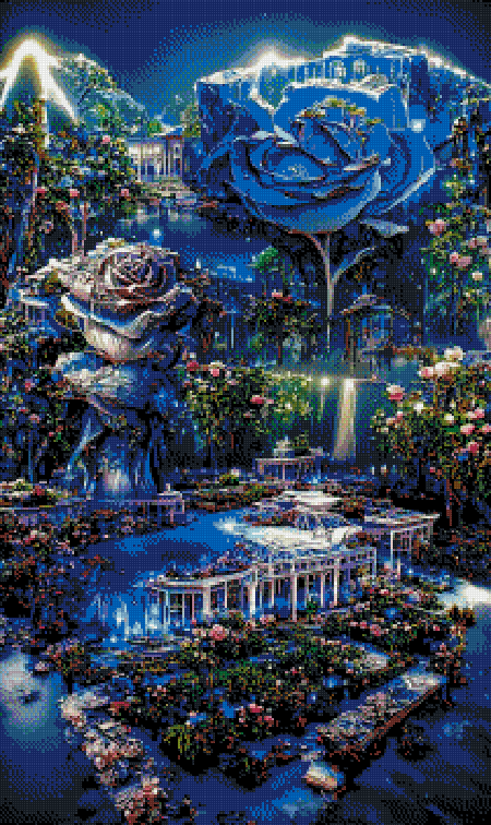 DIAMOND PAINTING - BLAUE ROSE