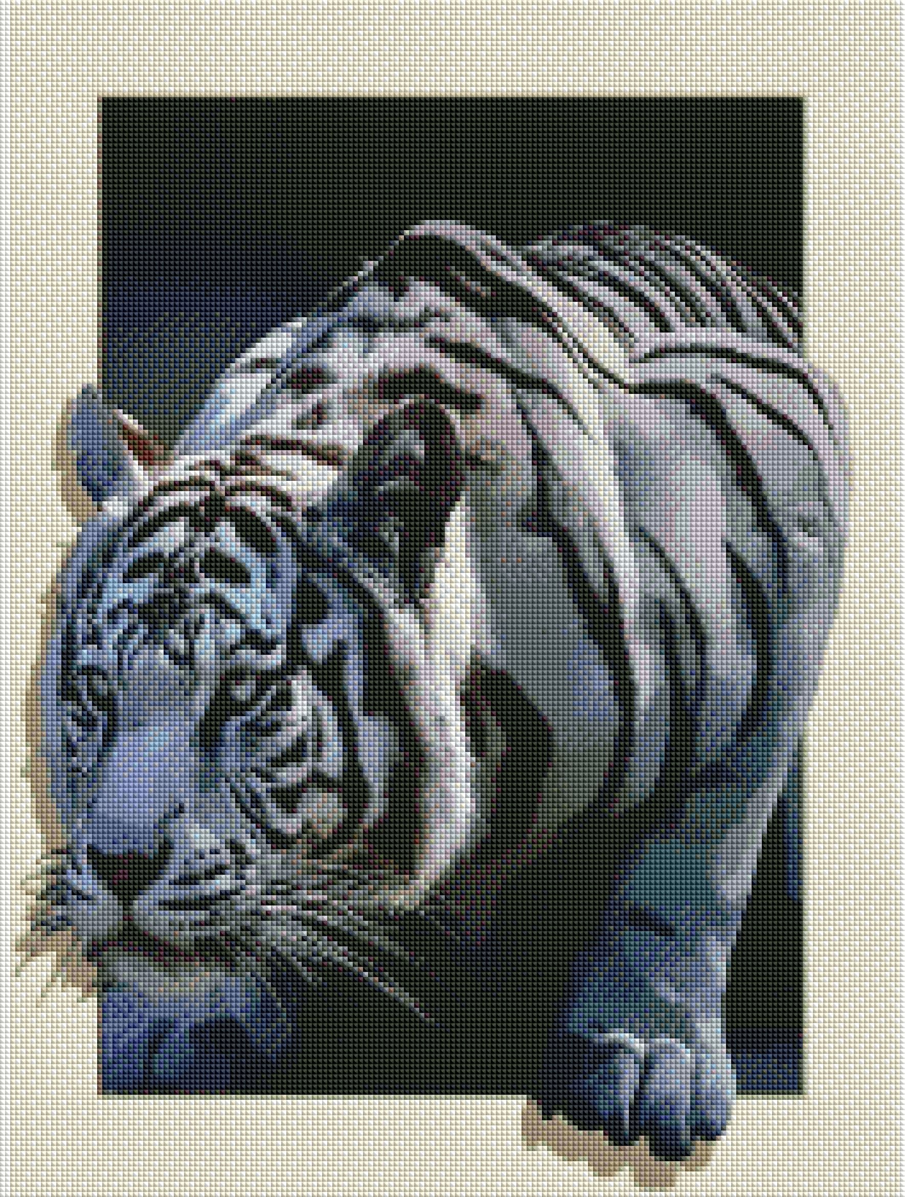 DIAMOND PAINTING - WEISSER TIGER