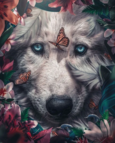 DIAMOND PAINTING -SCHMETTERLING UND WOLF