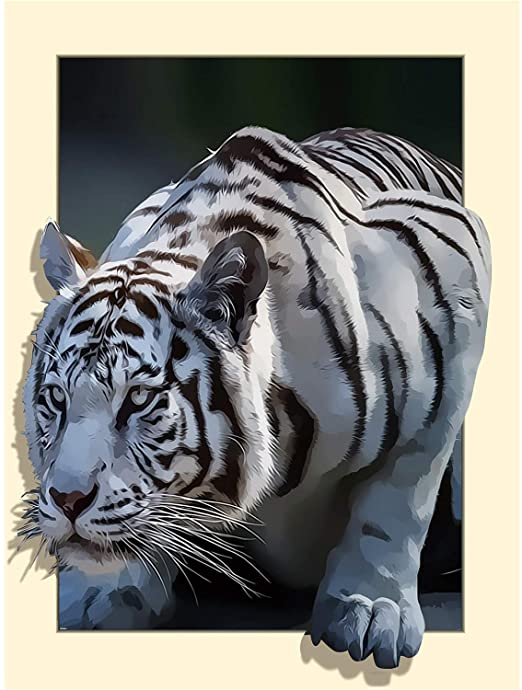 DIAMOND PAINTING - WEISSER TIGER