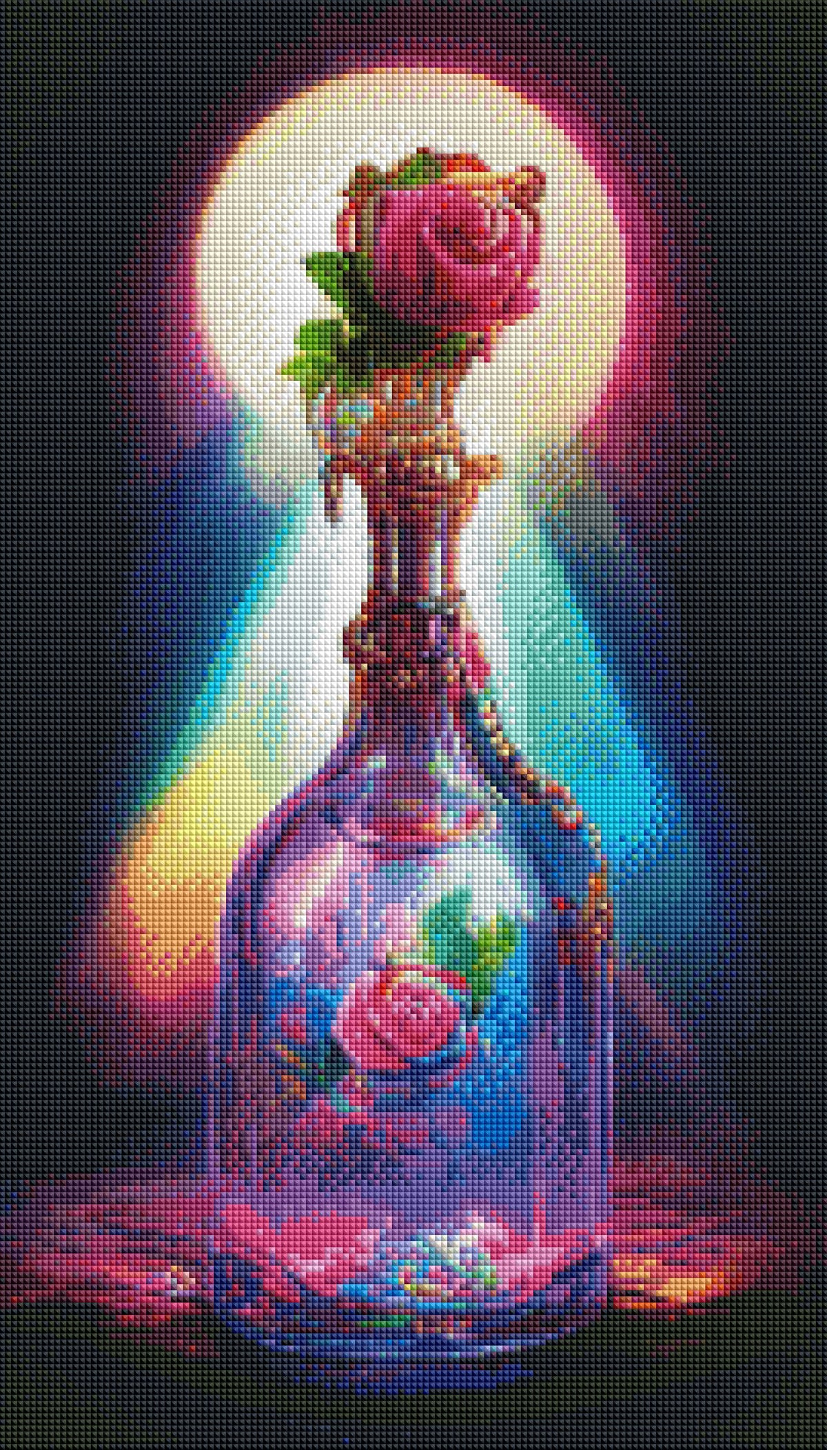 DIAMOND PAINTING - ROSE FLASCHE