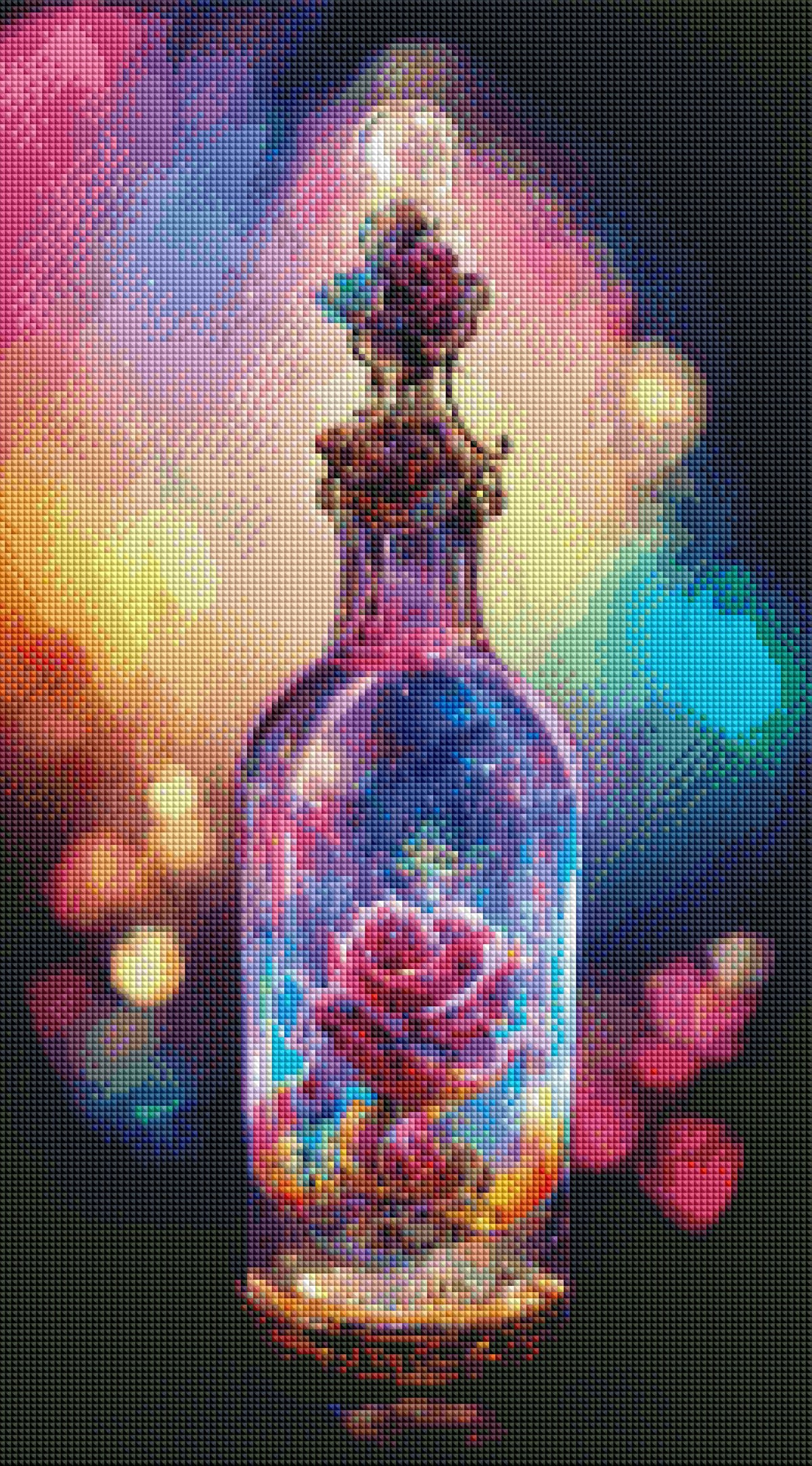 DIAMOND PAINTING - ROSE FLASCHE