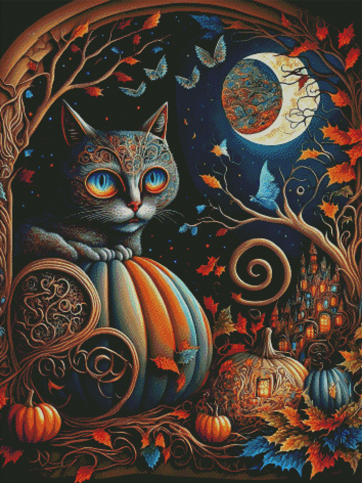 DIAMOND PAINTING - HALLOWEEN KATZE