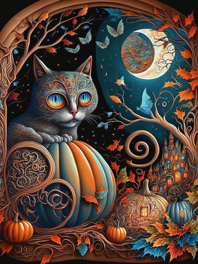 DIAMOND PAINTING - HALLOWEEN KATZE