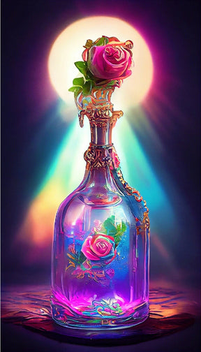 DIAMOND PAINTING - ROSE FLASCHE