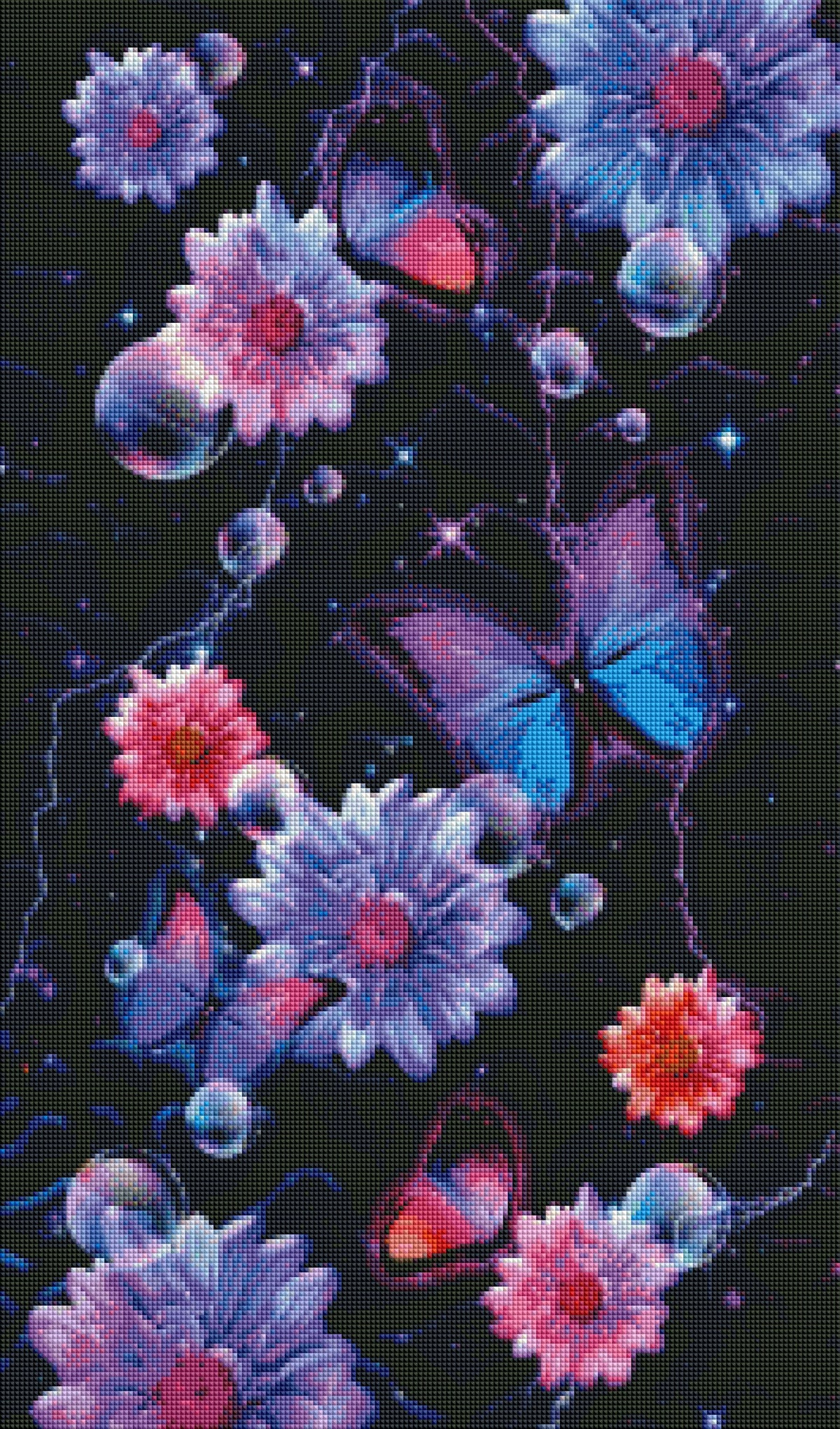 DIAMOND PAINTING - SCHMETTERLING UND BLUME