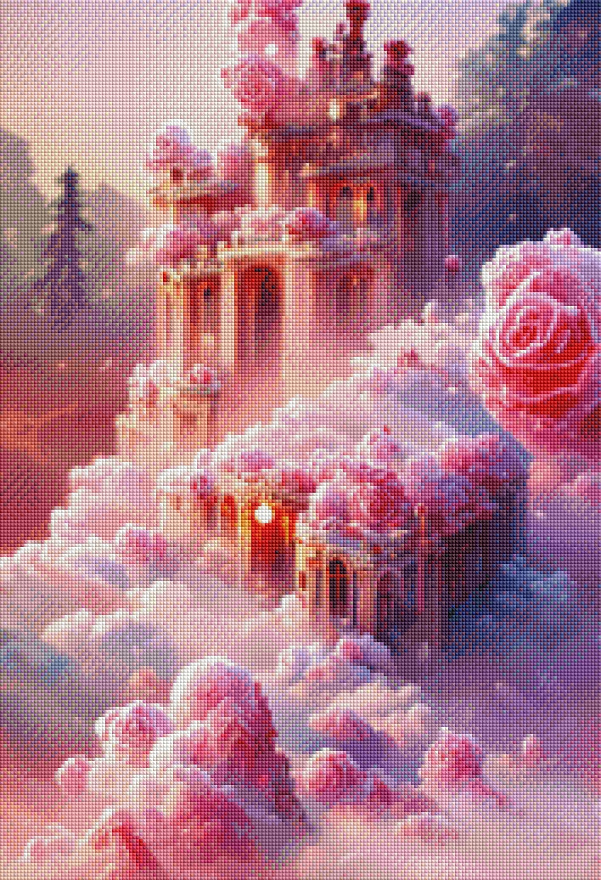 DIAMOND PAINTING - SCHLOSS PINK ROSE