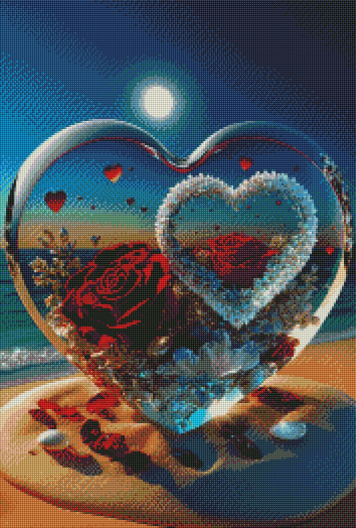 DIAMOND PAINTING - ROSE DER LIEBE（OHNE TEXTE）