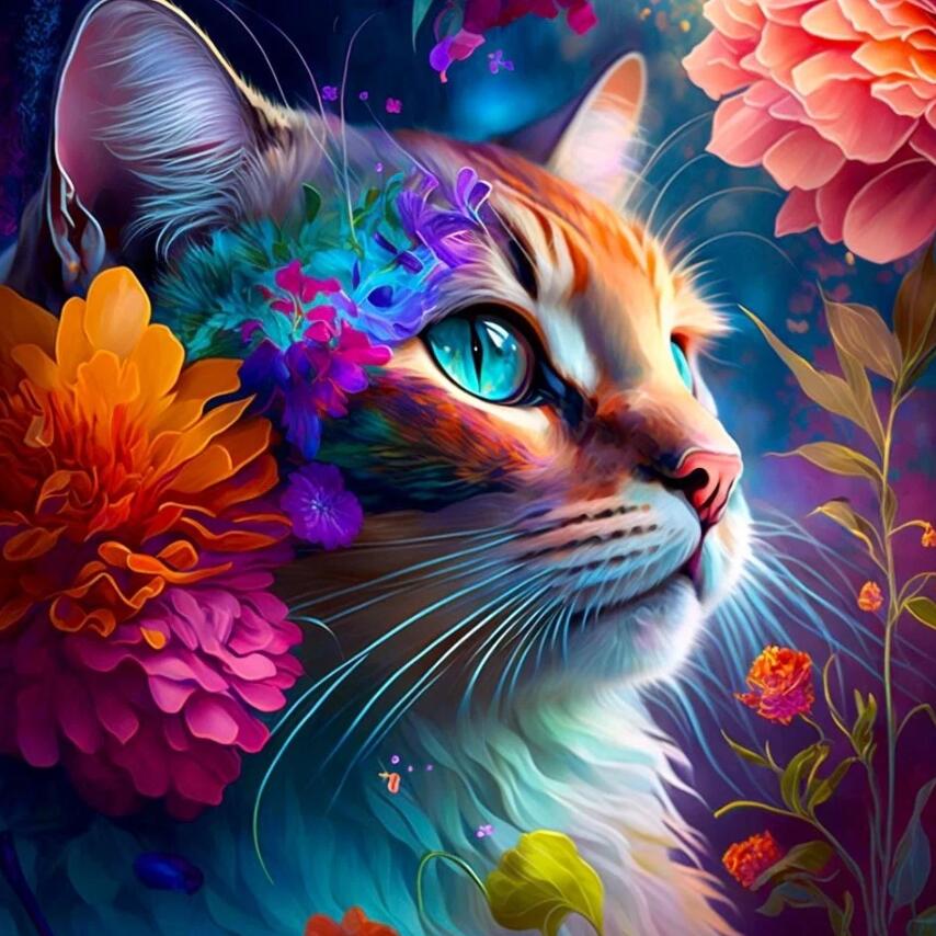 DIAMOND PAINTING -KATZE