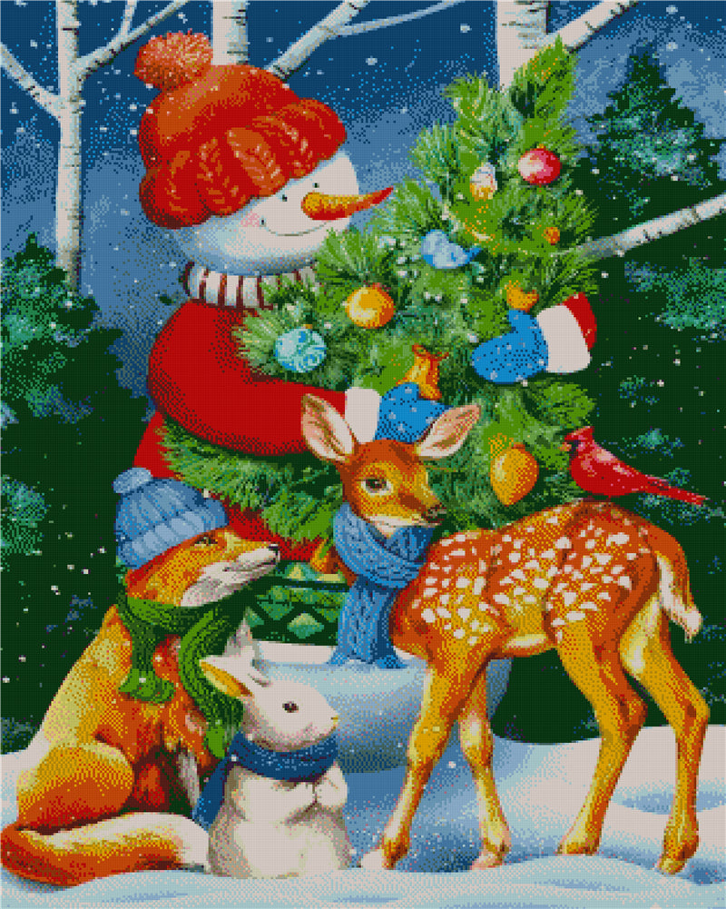 DIAMOND PAINTING -WEIHNACHTEN SCHNEEMANN